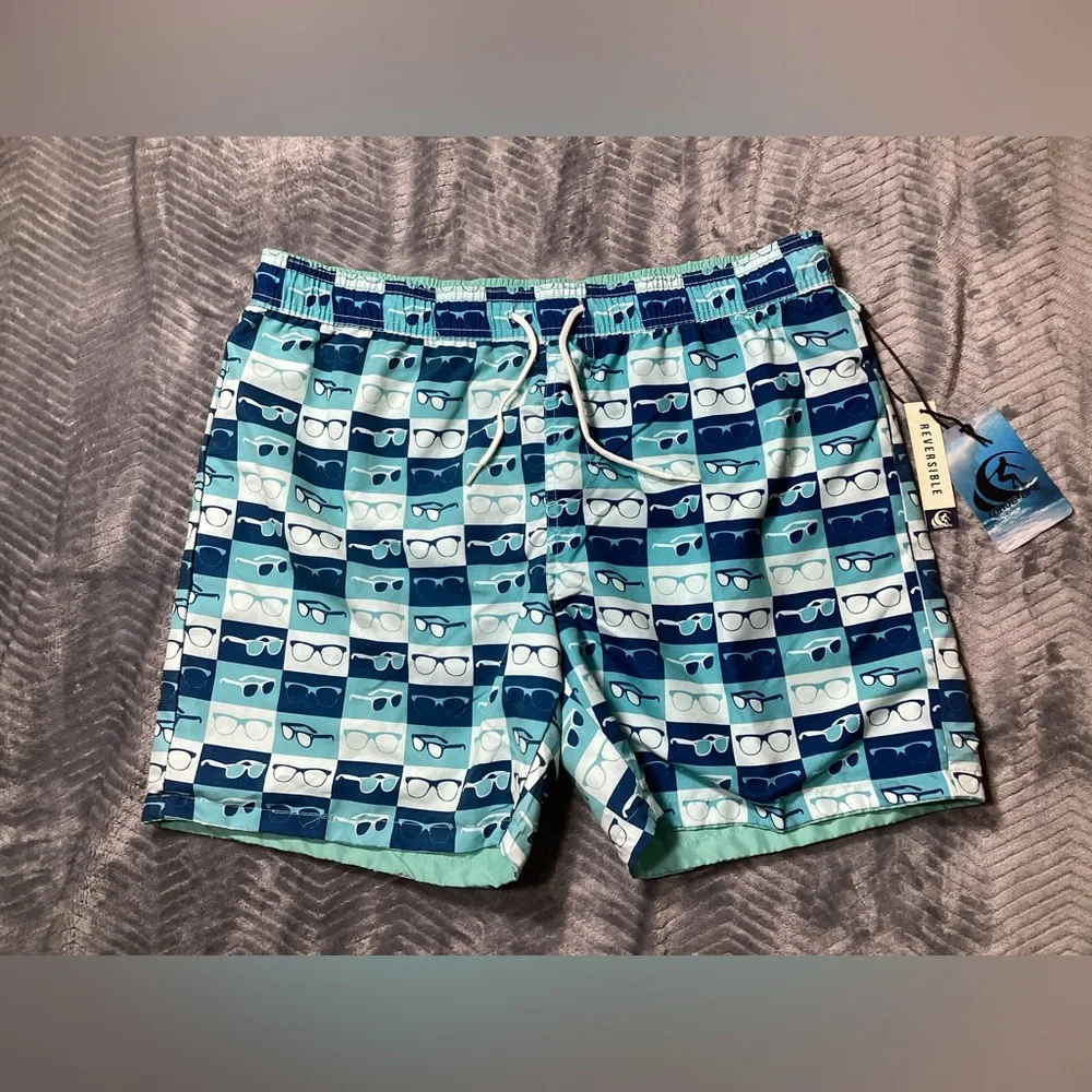 NWT Men’s Wave Life Reversible Board Shorts 36 I See the Ocean